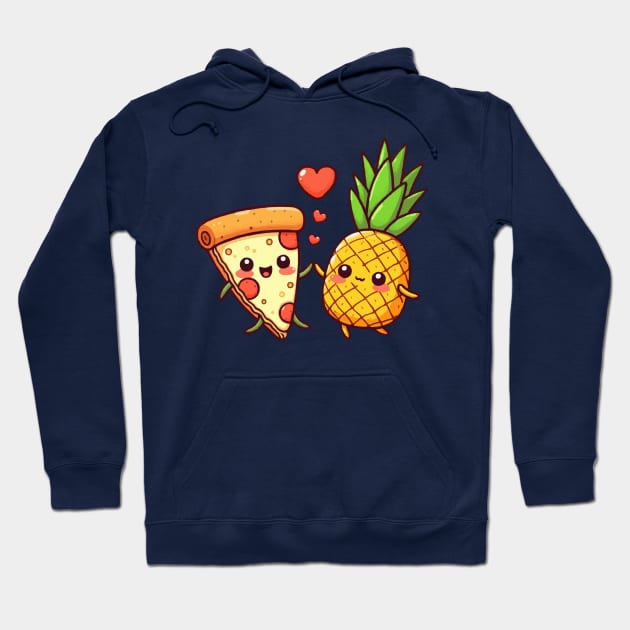 cute slice of pizza love pineapple Hoodie by fikriamrullah